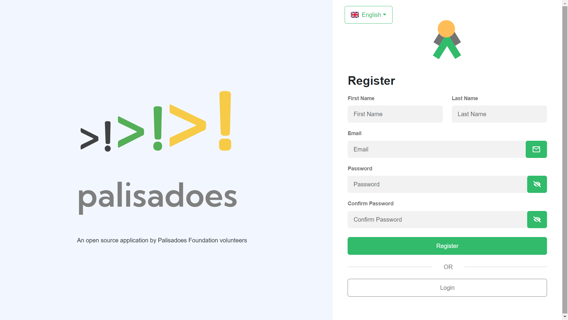 Register Screen (Margin from top fixed for mobile devices)