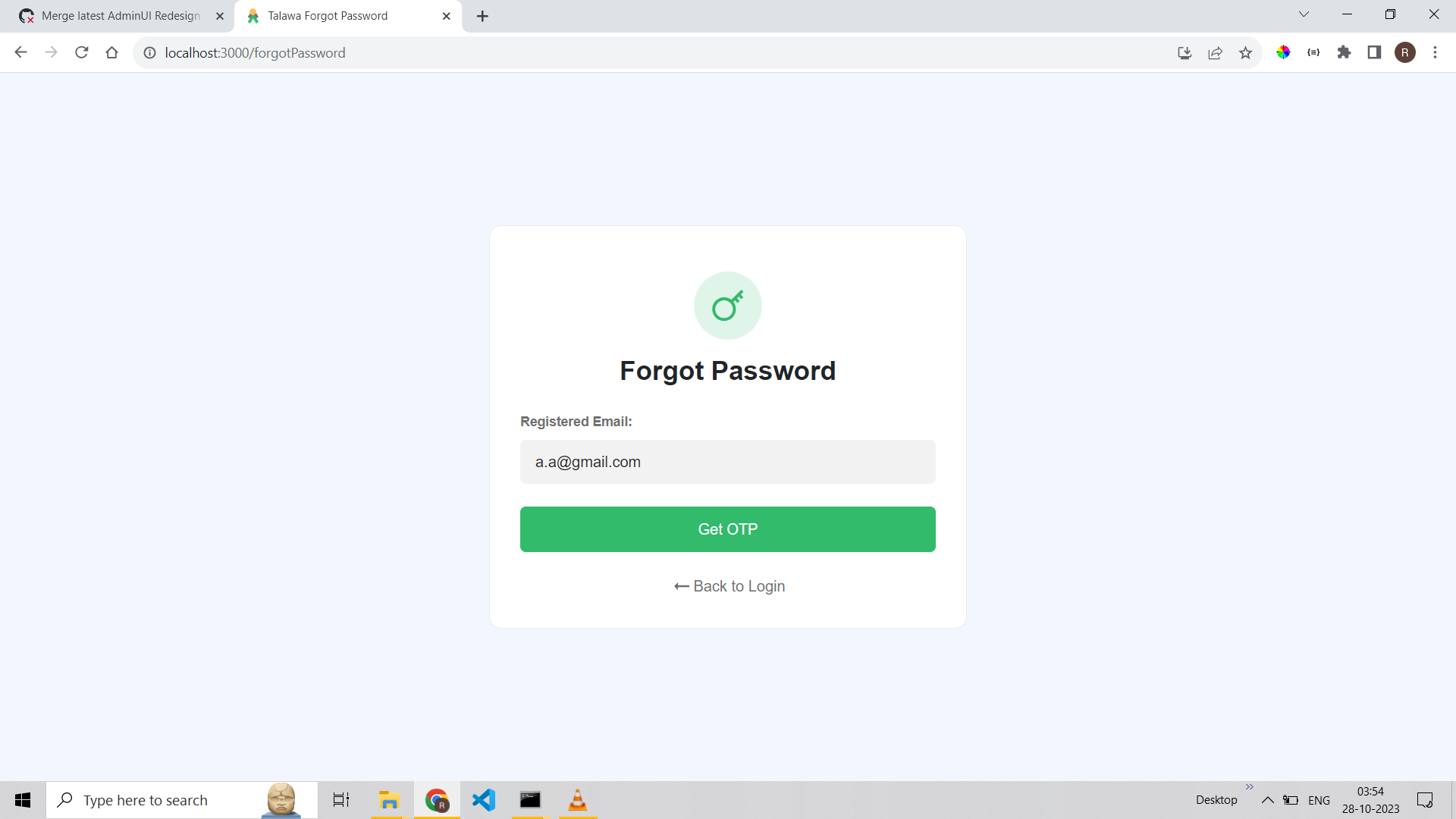 Newly Designed Made Forgot Password Screen