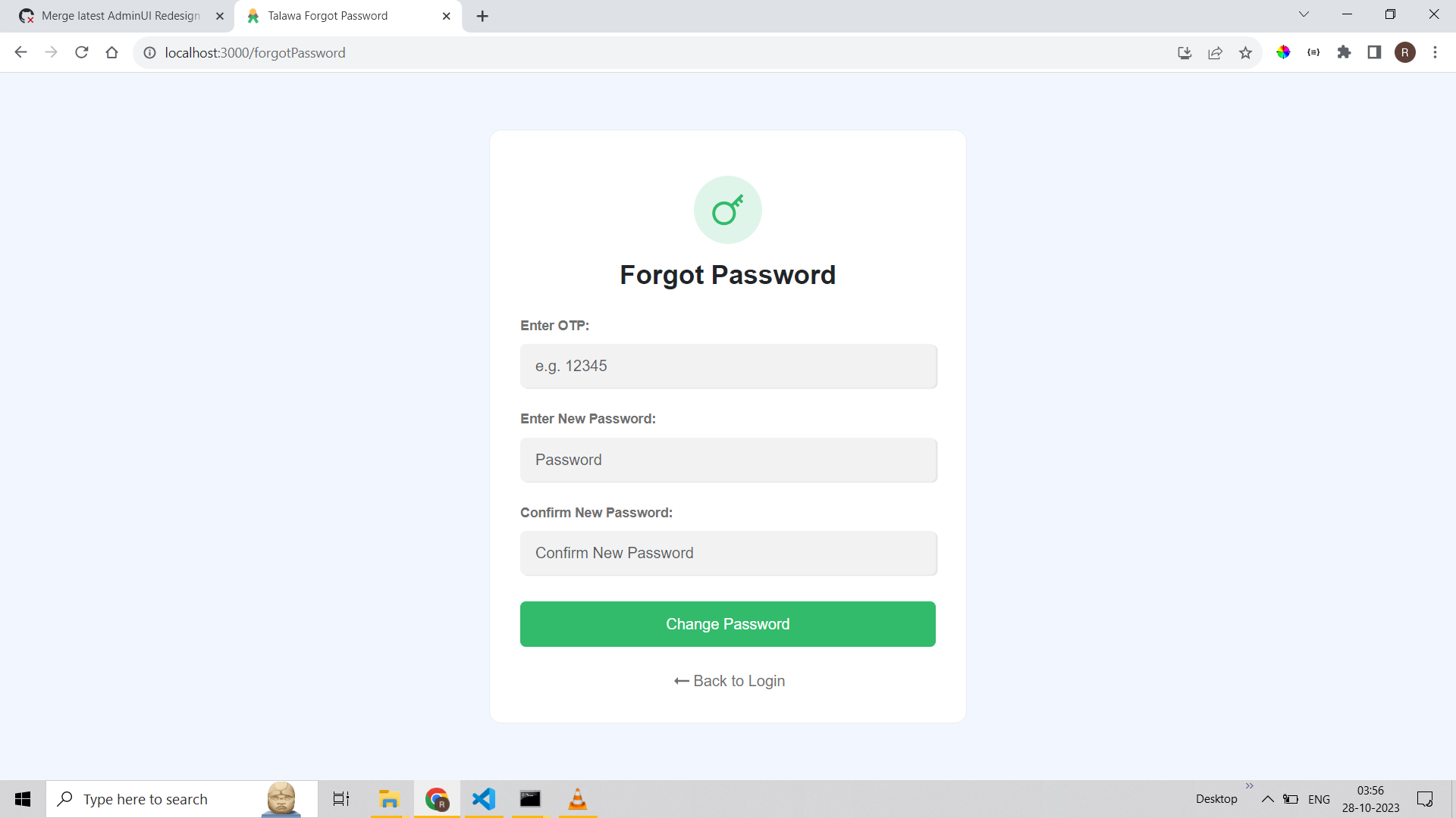 Newly Designed Made Forgot Password Screen