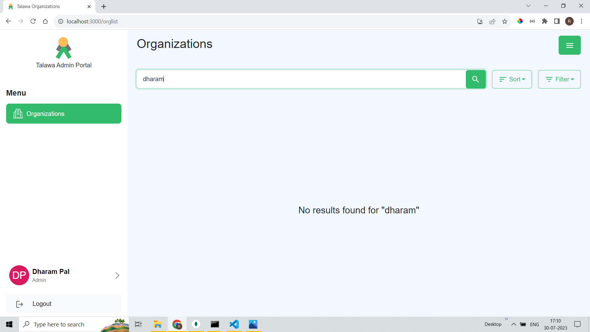 When no results available for a search