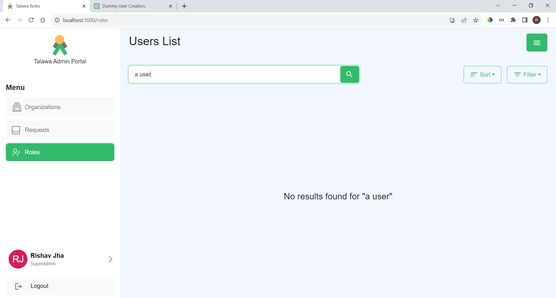 When no results available for a search